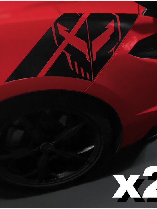 Advanced Trims Other - x2 2020-2026 C8 Corvette Graphics Sides Rear Fender Decals Jake Logo MATTE BLACK
